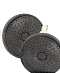 Heavy Duty Adjustable Leveling Feet With Swivel Base And Non Slip Rubber Pads Kills Furniture Wobble Cold On Uneven Floors Nickel Plated Carbon Steel For Machines And Workbenches Set Of Eight, close-up of rubber pad detail.