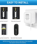 AC 24 Volt Transformer And C Wire Adapter for Ring Doorbell and Smart Thermostats, setup instructions display
