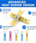 Hella Durable Heat Shrink Wire Connectors Kit 480 Piece Waterproof Crimp Splice Assortment with advanced heat shrink design.