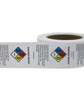 Top-Shelf Isopropyl Alcohol NFPA Chemical Hazard Warning Labels, Heavy-Duty 2x3 Inch Rectangle Stickers on a roll.