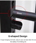 Close-up of U-shaped hook design, detail of 22mm diameter on Dang Sturdy Heavy Duty Vinyl Roll Storage Rack.
