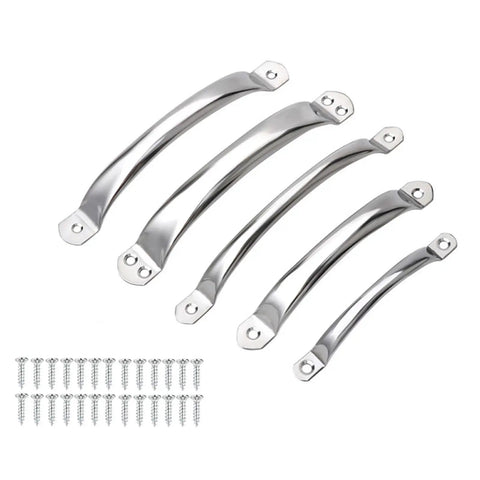 Round Tube Cabinet Handle Heavy Duty Stainless Steel Pull for Furniture Drawers and Doors Easy Mount Hardware set