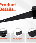Six Pack Wooden Slatwall Shelves With Heavy Duty Metal Brackets For Home And Garage Organization, side view