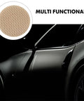 Close-up of beige flannel fabric from 30 Piece Car Headliner Repair Kit With Roof Rivets And Installation Tool For Beige Flannel Car Roof Liner Fix Pins Interior Ceiling Fabric Retainer Clips DIY Friendly Quick Fix.