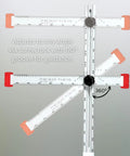 Tough As Nails 48 Inch Aluminum Adjustable Drywall T Square Tool With Fast Adjust Head showing adjustable angles and screw lock system.