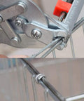 Galvanized Hog Ring Assortment Kit 6000 Pieces For Auto Upholstery and Cage Projects, pliers securing ring on metal wire