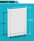 Quick Peel Stick Access Panel Four By Seven Inches Slick Heavy Duty Abs Drywall Cover dimensions shown on blue background
