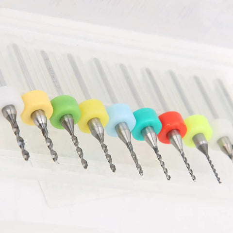 Mini Twist Drill Bits Set In Tungsten Steel For PCB Repair And Engraving, precision bits with humanized positioning loop