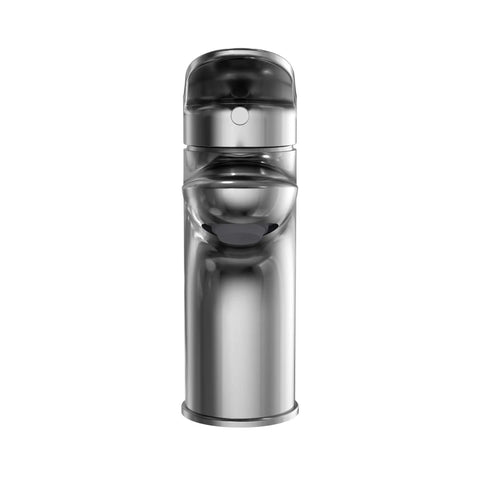 Front view of LF Series 1.2 GPM Single Handle Bathroom Sink Faucet With Drain Assembly Polished Chrome Ceramic Disc Valve For Smooth Operator And Easy Install Water Saving Design Modern Home Bath Upgrade.
