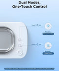 Close-up of control panel for Ultrasonic Jewelry Cleaner Machine With 48KHz Tech Dual Cleaning Modes 350ML 304 Stainless Steel Tank