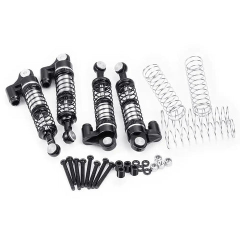 53mm Oil Shock Absorber Beefed Up Upgrade kit for Redcat Ascent One Eighteenth Scale and TRX4M RC Crawlers includes springs and bolts.