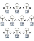 One Quarter Turn D Ring Quick Release Race Fasteners Clip Style Type C For Motorcycle Fairings Silver 14mm ten pack