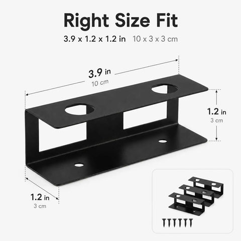 Rock Solid Under Desk Laptop Mount Built Tough Adjustable Metal Shelf shows dimensions 3.9 x 1.2 x 1.2 in, perfect for tidy setups.