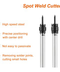 Spot Weld Cutter Drill Bits Set 20-Piece Heavy-Duty HSS Titanium Coated Rotary Weld Remover with dual-sided blades shown