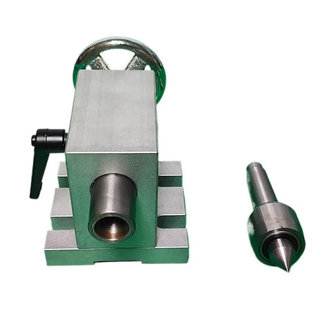 Dead Nuts Tight Mt2 Tailstock Kit With 65Mm Center Height And Quick Change 80Mm Chuck Socket showing metal construction and components.