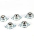 Five Piece Transfer Bearing Balls Flexible Rolling Steel Balls Mounted For Conveying Systems Material Bin Plates And Linear Motion Components For Heavy Duty Industrial Transmission Processing And Packaging Machinery Applications, five-piece set