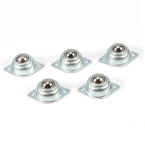 5 Pcs Transfer Bearing Balls Zinc Plated Steel For Conveying Systems And Material Bins Easy Install Linear Motion Components Flexible Bearings For Electronics Hardware Mechanical And Food Applications set of five