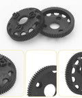 Close-up of 48P 76T Spur Gear Transmission Gear Set For One Tenth Slash Two Wheel Drive Rustler Stampede Bandit VXL XL5 RC Cars