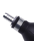 Close-up of nozzle on Two Pack Hand Primer Bulbs For Fuel Transfer Rubber One Way Vacuum Fuel Line Valve Fuel Pump Hose For Marine Boats