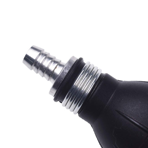 Close-up of nozzle on Two Pack Hand Primer Bulbs For Fuel Transfer Rubber One Way Vacuum Fuel Line Valve Fuel Pump Hose For Marine Boats