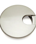 2-1/2 Inch Hole Satin Nickel Two-Piece Zinc Desk Grommet With 3 Inch Overall Diameter for cable management