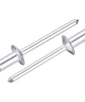100 Pcs Aluminum Closed End Dome Head Blind Rivets 3/16 Inch And 3/8 Inch Size With Grip Range 0.11 To 0.20 Inches For DIY Projects Sheet Metal Automotive Repairs Furniture And Boat