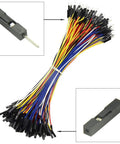Bundle of Go To Must Have 150 Pcs 5 Color 2.54mm Female To Male Jumper Wires Set For Breadboard Prototyping Tin Coated Copper Insulated