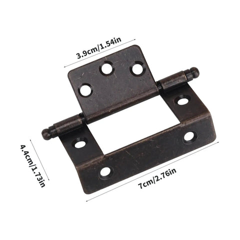 Antique Style Cabinet Drawer Door Butt Hinge Durable Metal Hardware For Cupboard Wooden Box And Furniture Easy Install