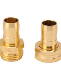 Ultimate Garden Hose Repair Kit for 5/8 And 3/4 Inch Featuring Durable Aluminum Alloy Male Female Fittings That Fix Leaks Fast And Keep Your Water Flowing Smooth For Spring Yard Work, two brass hose fittings