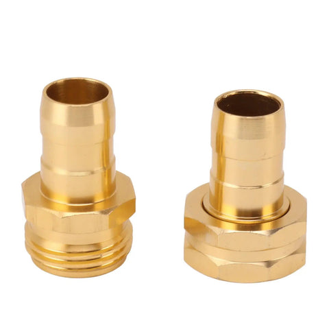 Get Garden Hose Repair Kit Fix Leaks Fast With Stainless Steel Clamps And Aluminum Fittings For 5/8 Or 3/4 Inch Hoses plus Washers And Connectors brass hose fittings shown