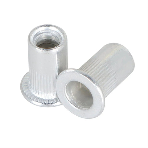 Aluminum Rivet Nuts Kit 100 Pcs 10-24 UNC Fasteners For Auto And DIY Projects Built Tough And Lightweight Easy Install With No Special Tools