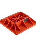VEVOR High Lift Jack Base And Handle Keeper 11.6 Inch Off Road Support Stand showing rugged orange design for heavy duty trucks.