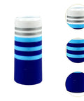 Set Of 10 Tapered Ferrules For Golf Club Shaft Repair And Upgrade, blue and white iron ferrule shown from different angles