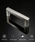 Three Inch Hole Center Cabinet Pulls In Brushed Nickel, Satin Nickel Square Drawer Handle, Stainless Steel Hardware, 3-2/5 Inch