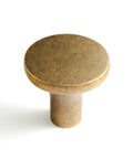 Antique Brass Cabinet Knob from 6 Pack Minimalist Round Hardware For Cabinets And Dressers 1-1/8 Inch Diameter Durable Zinc Alloy
