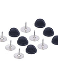 DIY Craft Pin Back Set 50 Pair Rubber Butterfly Clutch Pin Backs Tie Tacks Blank Pins Holders For Craft Making And Jewelry Projects With Easy Grip Design, showing black rubber clutch backs and metal pins.