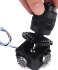 4 Axis Joystick Potentiometer Momentary Button With Wire 10K Ohm 4D Control Module in black plastic with wiring