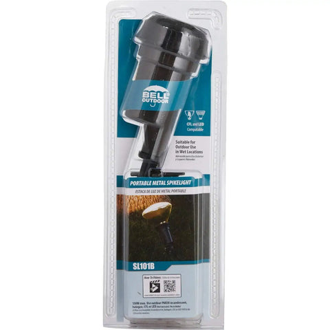 Portable Spike Light With Par 38 Bulb Bronze Finish Outdoor Spotlight For Yard And Garden, Rugged Die Cast Construction