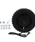 11 Inch Hub Motor For Electric Scooters And Small Motorcycles, Brushless High Power 500W To 1800W, shown with connectors and bolts