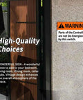12 By 8 Inch Aluminum Safety Warning Sign Not De Energized For Electrical Panels Durable Metal Construction With Pre Drilled Holes For Easy Mounting In Industrial And Commercial Settings on wall