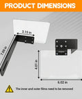 Universal Bench Grinder Safety Shields Tough As Nails Guard dimensions showing 3.15x7.09 inch acrylic shield and alloy mount.