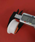 Top Gear Bearing Pulley Wheel Replacement Roller For Rowing Machine Cables measured at 178mm using calipers on red background.