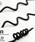 Silicone Vacuum Hose Kit 4mm ID 5 32 Inch Vacuum Tubing, 150 PSI Max, Ultra High Temp, 5ft Length displayed coiled and straightened