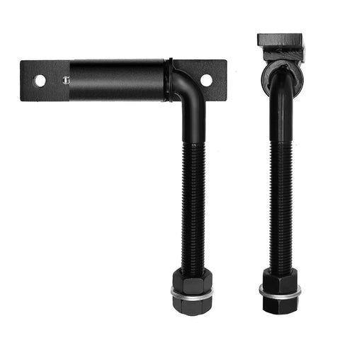 Heavy Duty Three Quarter Inch J Bolt Gate Hinge Seven Inch Adjustable Weld On For Wooden And Metal Gates Farm Fence And Driveway Use Two Pack Supports Up To One Thousand One Hundred Lbs Per Pair, black steel hinge
