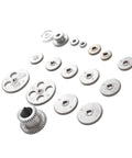 Shop Ready Precision Matched Duplex Gear Set for Mini Metal Lathe Gray Iron Replacement Hardware 18 Tooth Variety Pack showing assorted gears.