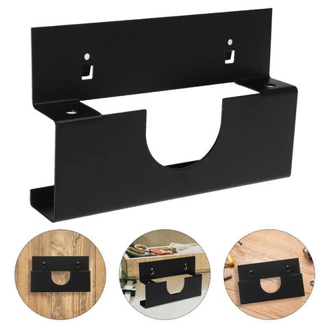 Heavy Duty Angle Grinder Holder Wall Mount Organizer for workshop tools, black iron bracket rack, sturdy and easy install.
