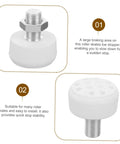 2 Pack Braking Block Roller Skate Toe Stops For Quad And Inline Skates, Grippy Wear-Resistant White Rubber Replacement Plugs