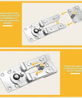 Heavy Duty Sectional Sofa Connectors 9 Piece Set With 155mm Iron Plug Buckles showing installation instructions with detailed parts.
