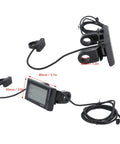 Dope Three Mode Sine Wave Controller Kit With SW900 LCD Display, includes cables and mounting brackets, shown in measurements.