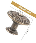 Vintage Round Cabinet Knobs Set Of 10 With Antique Copper Finish Decorative Drawer Handles for kitchen cabinets close-up